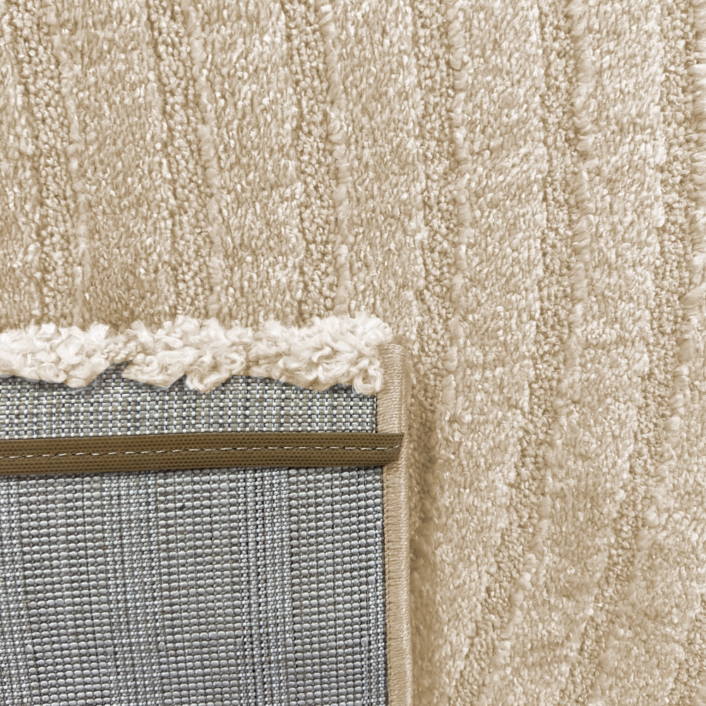 Moderner Teppich mit geometrischem Bogenmuster Stilvoll in Beige