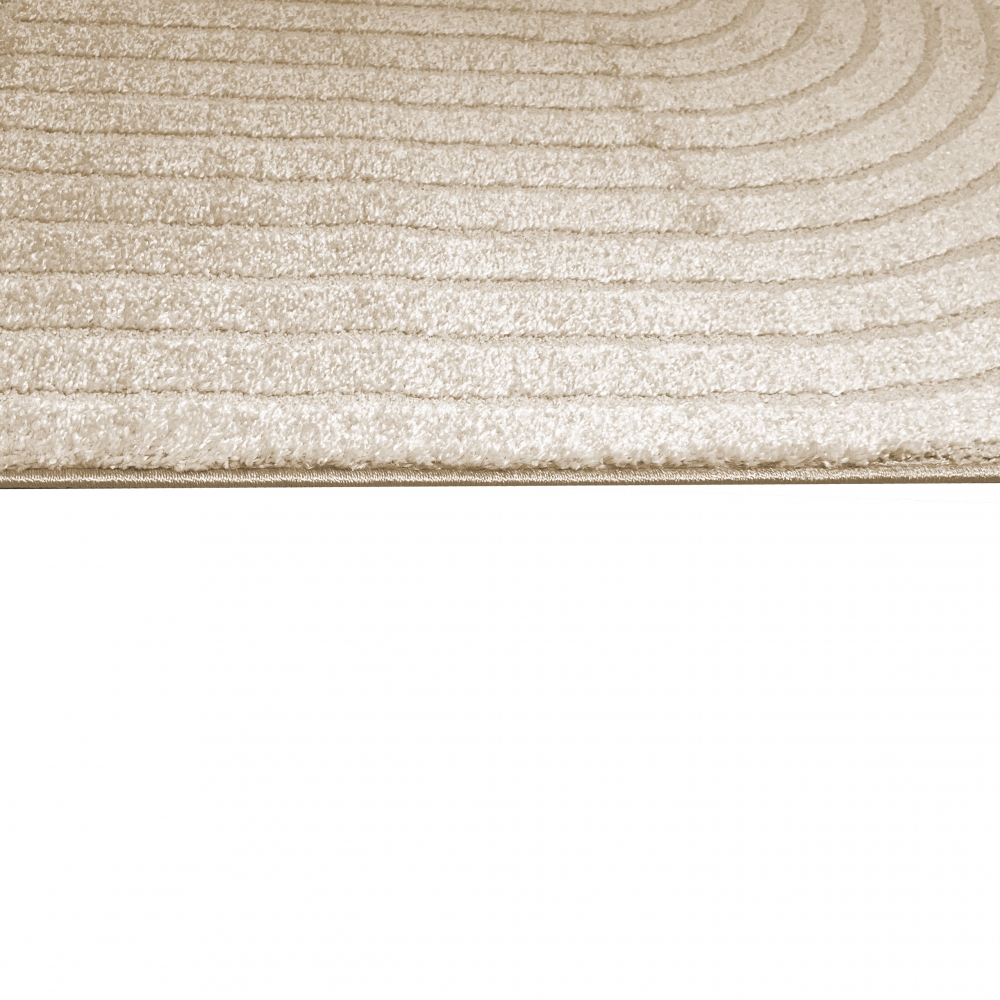 Moderner Teppich mit geometrischem Bogenmuster Stilvoll in Beige