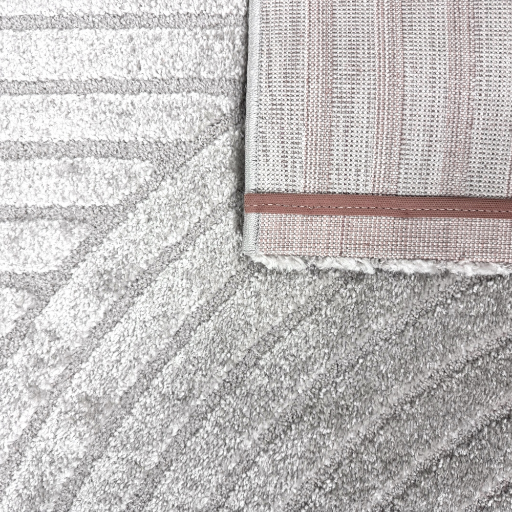 Moderner Teppich mit Bogenmuster Stilvoll in grau