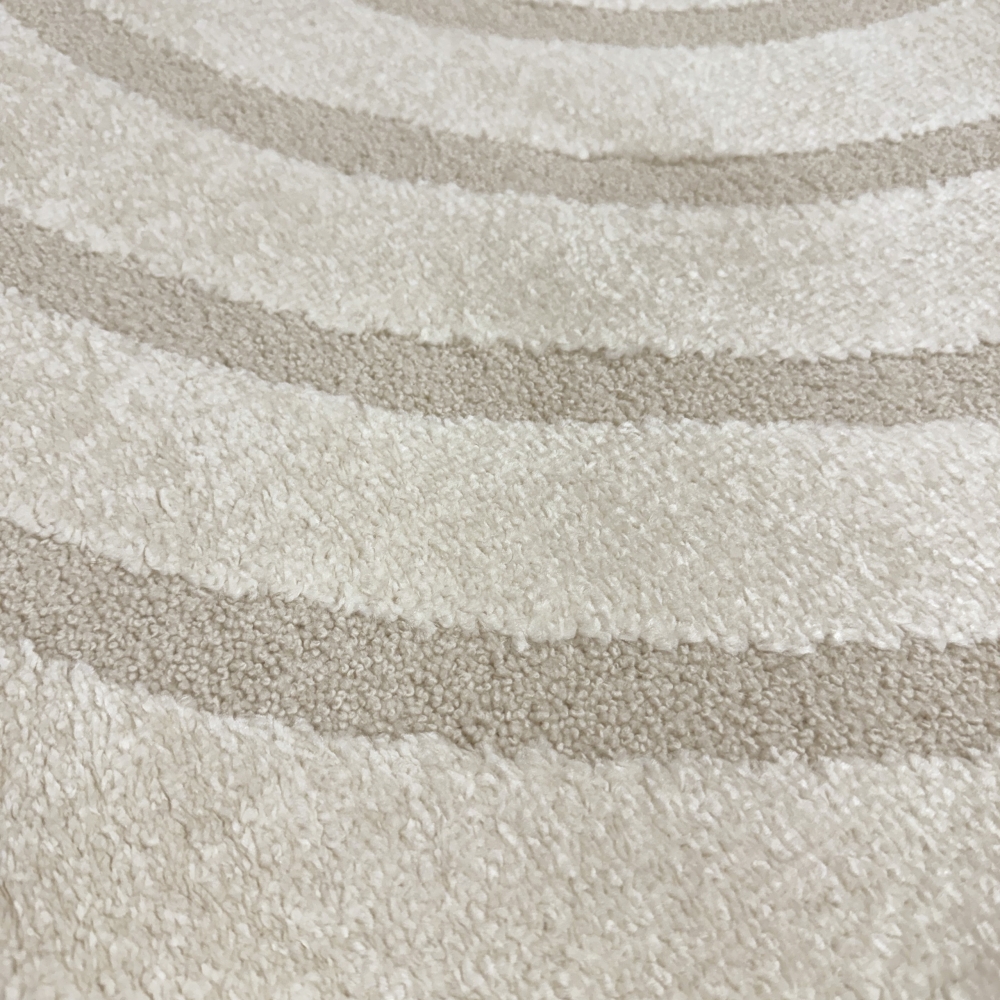 Wohnzimmer Schlafzimmer Teppich Shape Strich Muster strapazierfähig creme grau