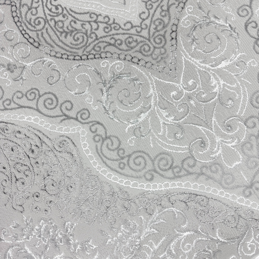 Orient Teppich mit Verzierungen Hoch-Tief Effekt grau beige