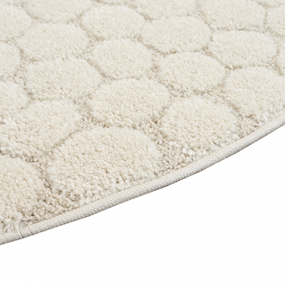 Kinderzimmer Spielzimmer Teppich rund mit Schafsmuster allergikergeeignet in Creme