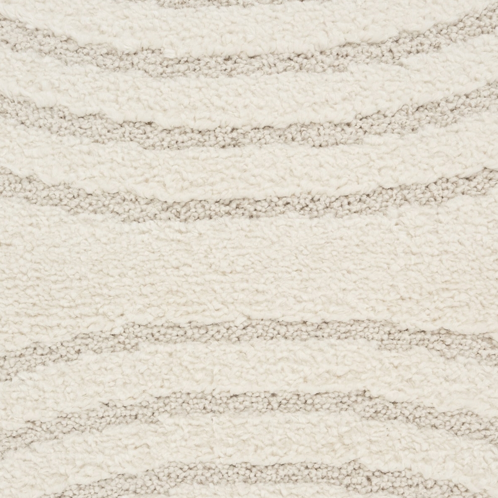 Schlafzimmer Wohnzimmer Teppich mit Hoch- Tiefeffekt und Bogenmuster in Creme