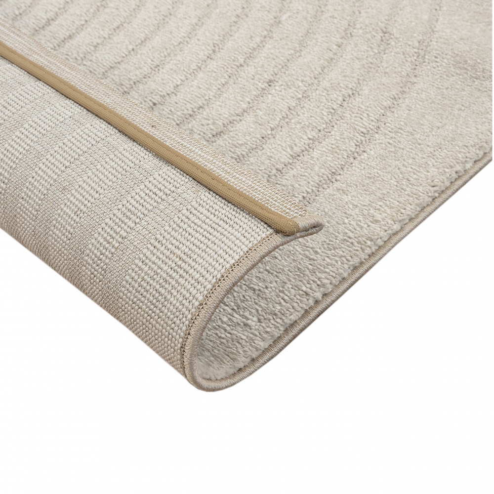 Wohnzimmer-Teppich strapazierfähig mit schlichtem Bogendesign in Beige