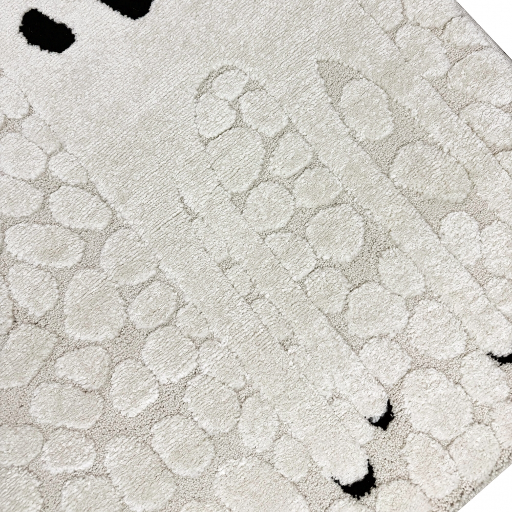 Kinderzimmer Spielzimmer Teppich mit fröhliche Giraffe Schadstofffrei in beige creme schwarz