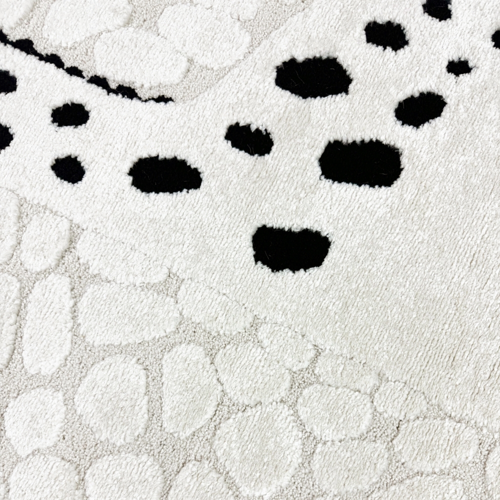 Kinderzimmer Spielzimmer Teppich mit fröhliche Giraffe Schadstofffrei in beige creme schwarz