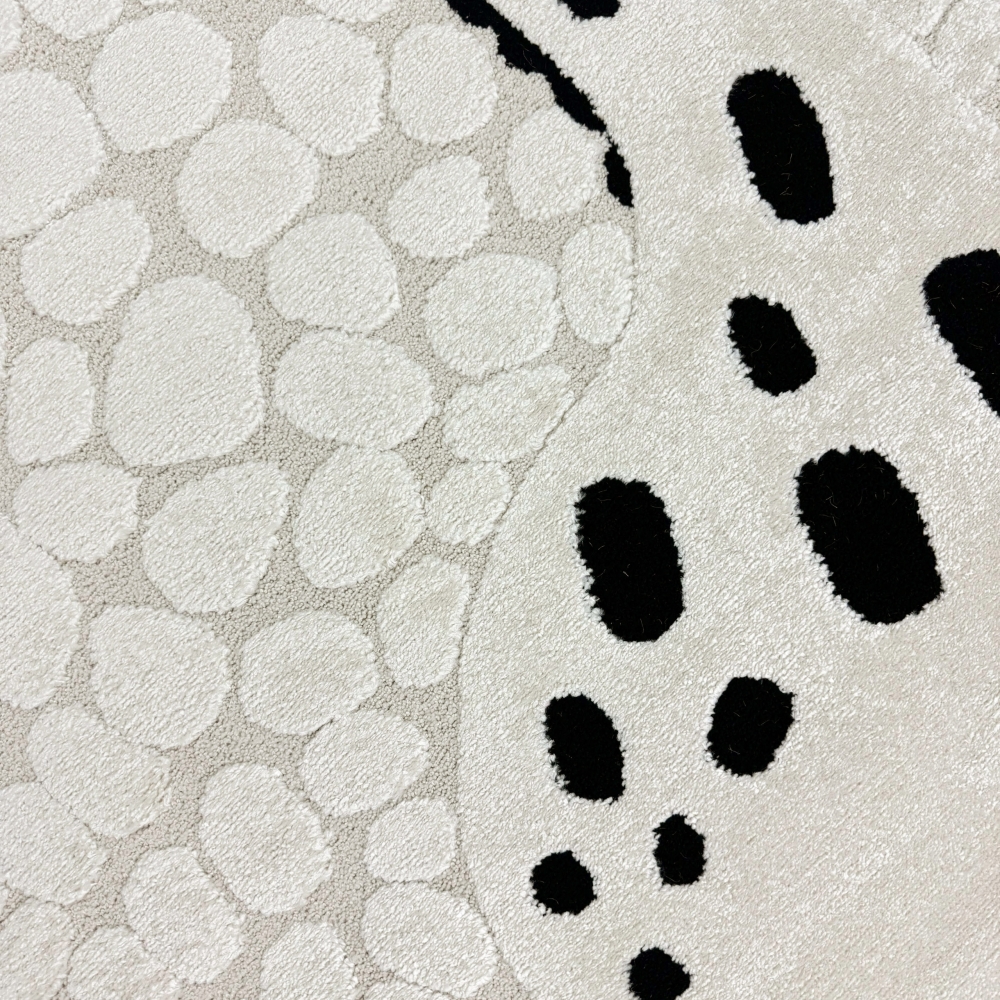Kinderzimmer Spielzimmer Teppich mit fröhliche Giraffe Schadstofffrei in beige creme schwarz