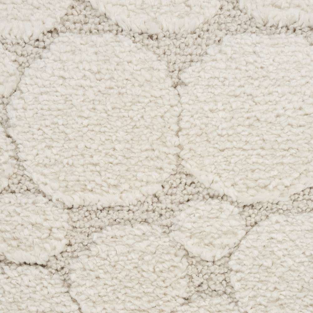 Wohnzimmerteppich strapazierfähig mit gepunktetem Design in Creme