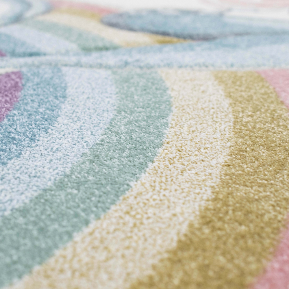 Kinderteppich Meerjungfrau Kinderzimmer Teppich Prinzessin pastell
