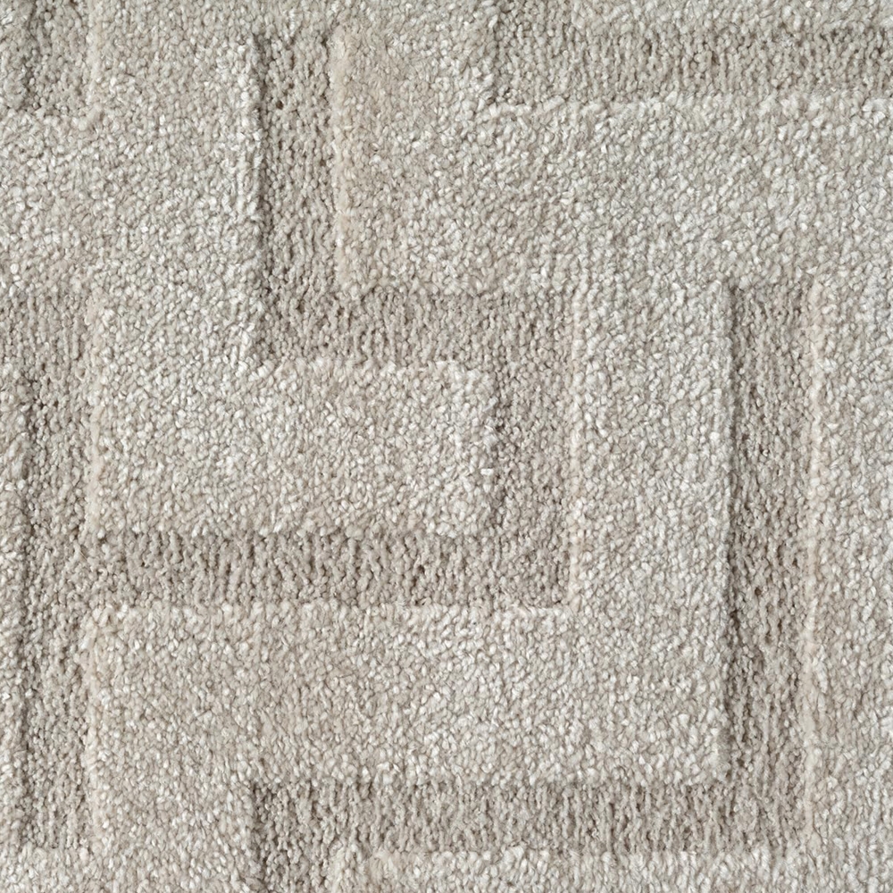 Greige Teppich modern weich strukturiert gemütlich Wohnzimmer