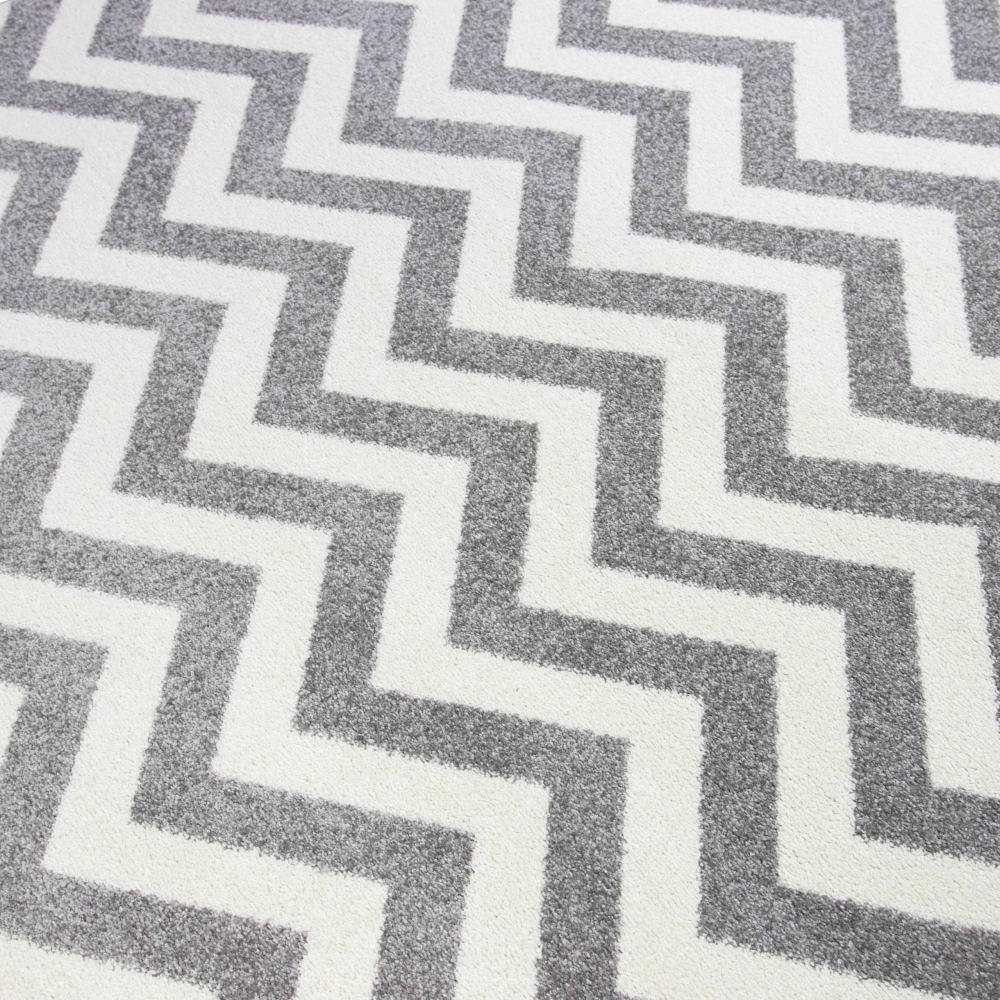Teppich modern Skandinavisches Design in Rosa Creme Grau