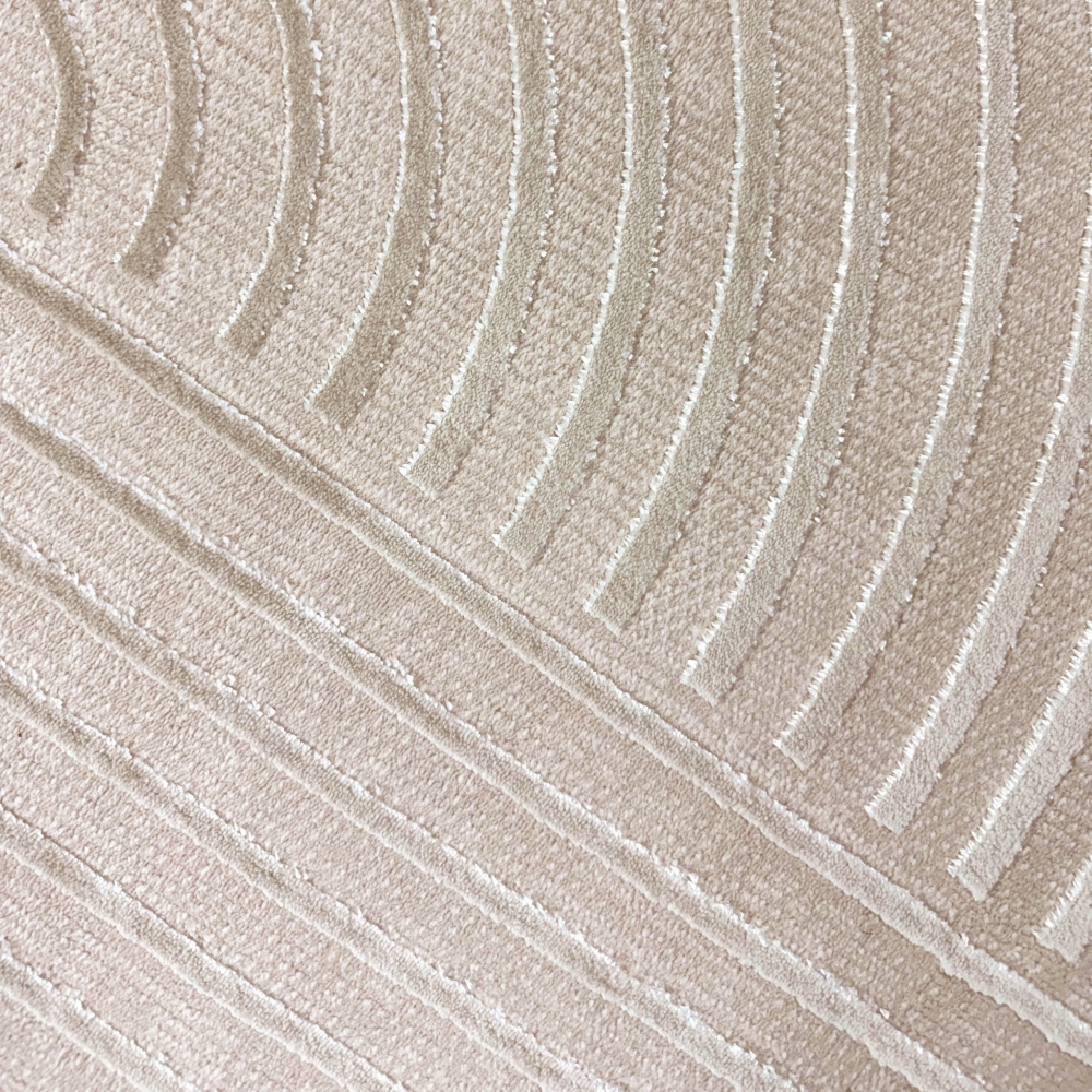 Moderner Teppich mit Bogen Muster in Beige