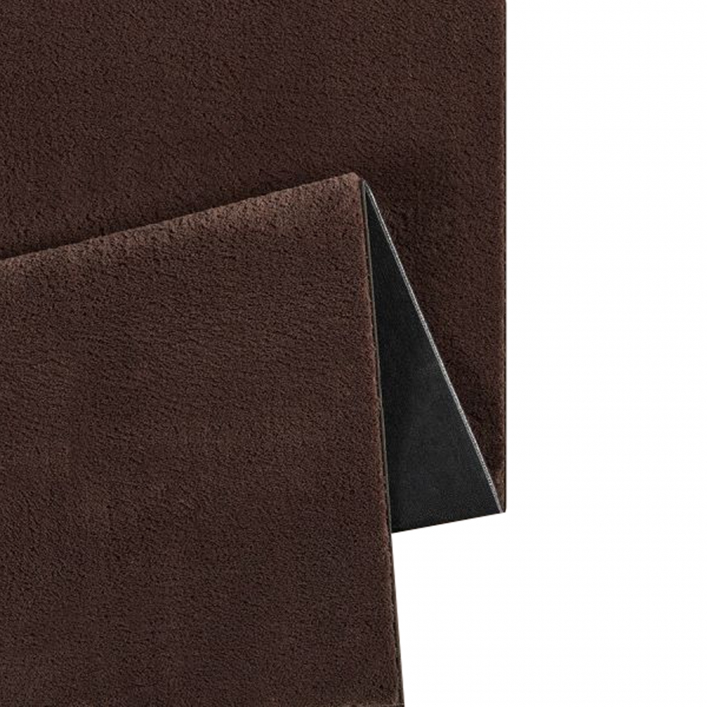 Moderner Hochflor Teppich Weich Pflegeleicht Strapazierfähig Wohnzimmer Schlafzimmer in Braun