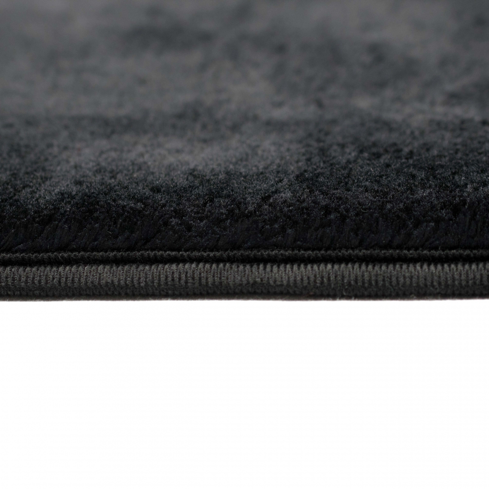 Ovaler Badezimmer Teppich – schön weich – in schwarz