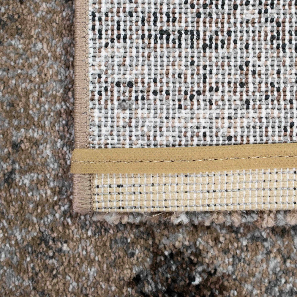 Moderner Teppich mit abstraktem Design in beige braun