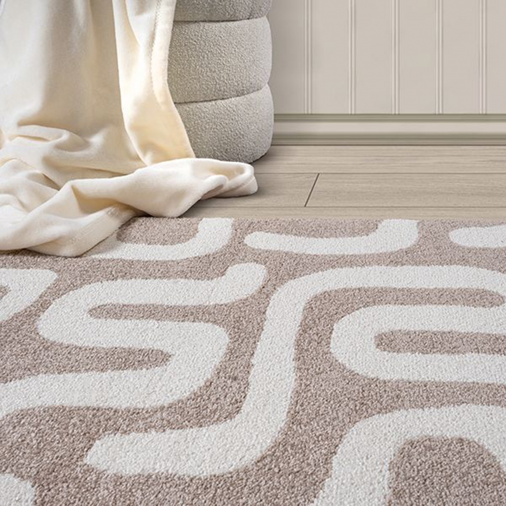 Kinderzimmerteppich mit Linienmuster – modern & pflegeleicht