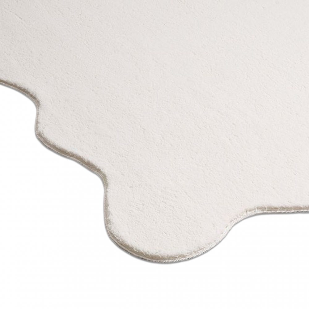 Teppich creme weich modern elegante Wellenform