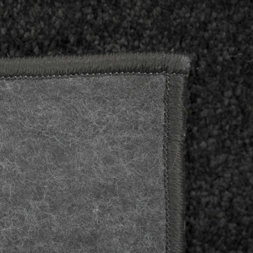 Teppich Schwarz Uni modern elegant weich Wohnstil