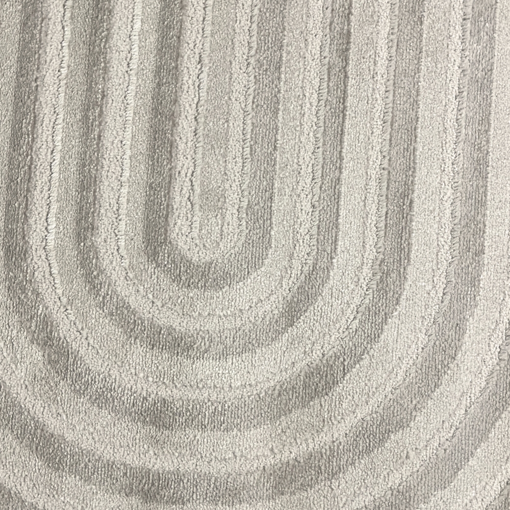 Kurzflorteppich modern Creme Beige Streifenoptik weich Glanzeffekt pflegeleicht Wohnzimmer Schlafzimmer Flur