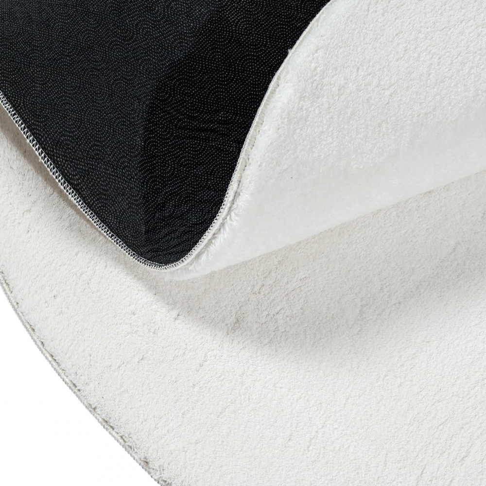 Teppich Shape in moderner Freiform flauschig weich Creme