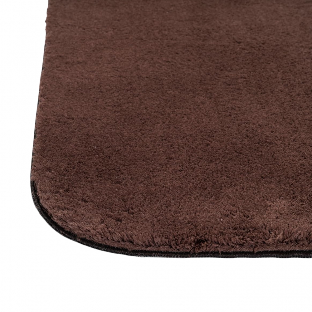 Teppich Shape in moderner Freiform flauschig weich Braun