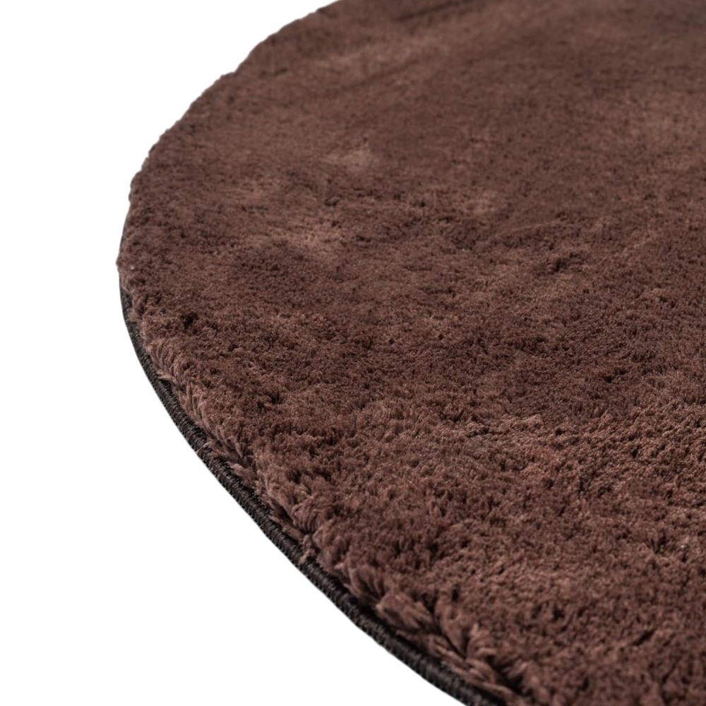 Teppich Shape in moderner Freiform flauschig weich Braun