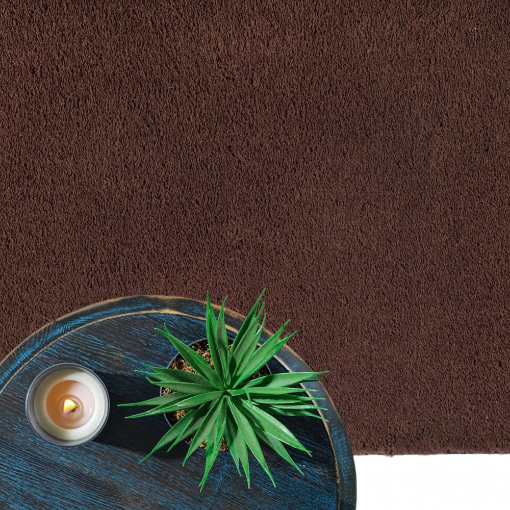 Teppich Shape in moderner Freiform flauschig weich Braun