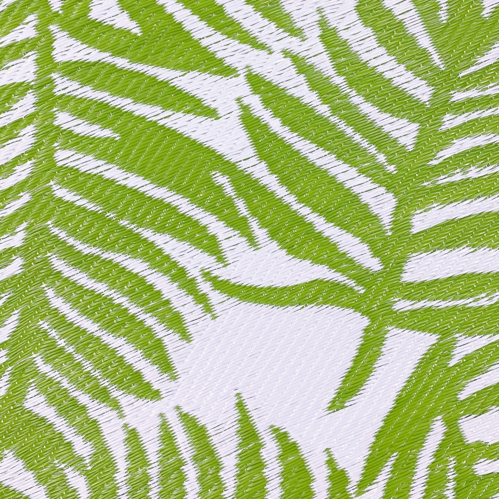 Outdoor-Teppich mit Palmenblattmuster in grün