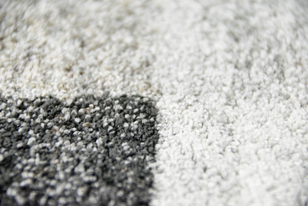 Teppich Läufer 80x150 cm - Karo Kurzflor in Grau