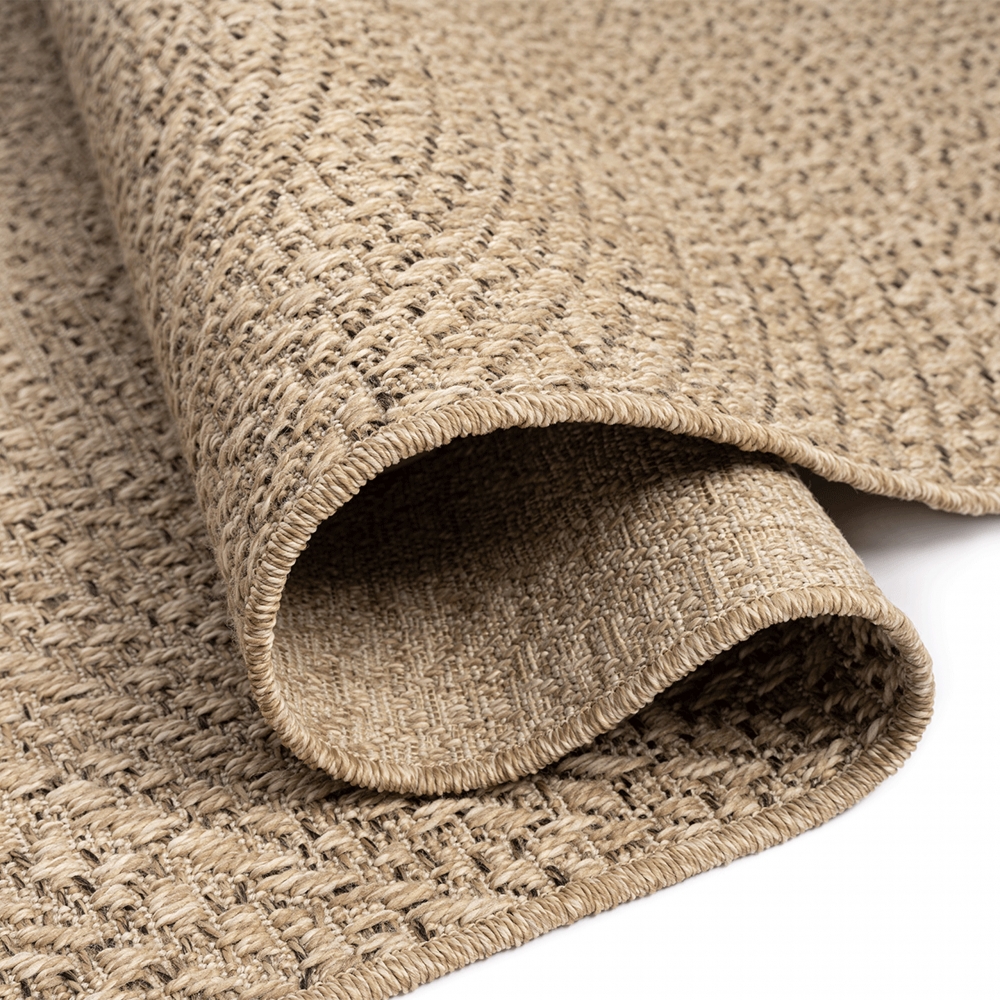 Schicker Outdoorteppich in Sisal-Optik für Balkon, Terrasse und Garten