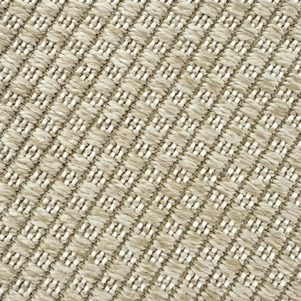 In- und Outdoorteppich Terrassenteppich leicht und langlebig uni in Beige