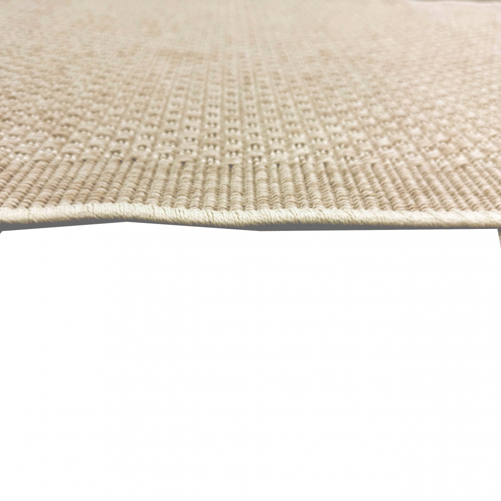 In- und Outdoorteppich Terrassenteppich leicht und langlebig uni in Beige
