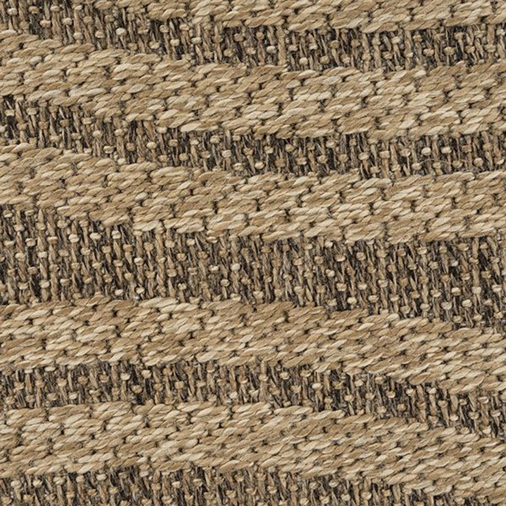 Moderner beige-brauner In- und Outdoor Teppich mit Bogenmuster