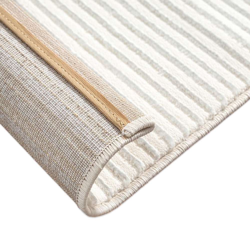 Teppich Creme Ornament Design elegant Wohnzimmer