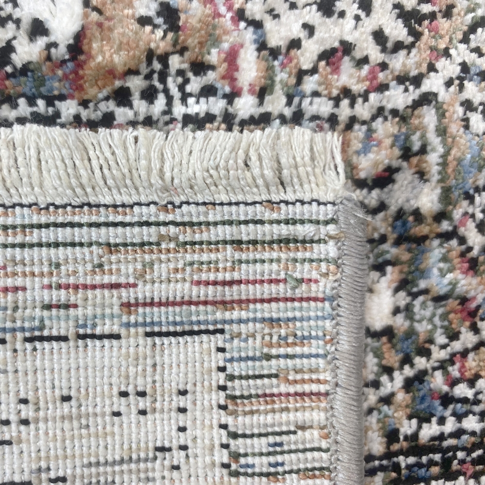 Orientalischer Seidenoptik Teppich | glänzend & weich | rot beige