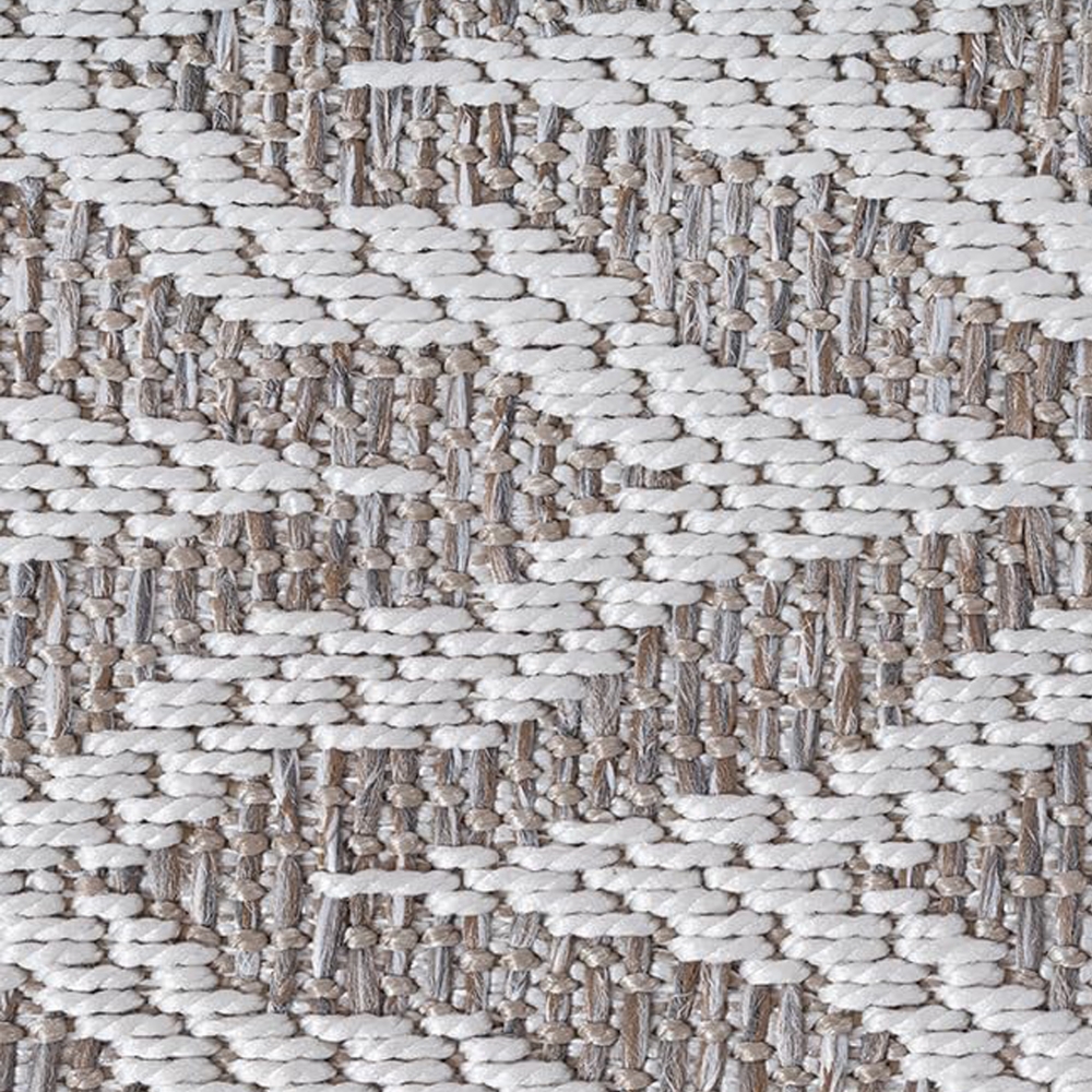 Teppich Beige Creme für In- & Outdoor strapazierfähig pflegeleicht modern