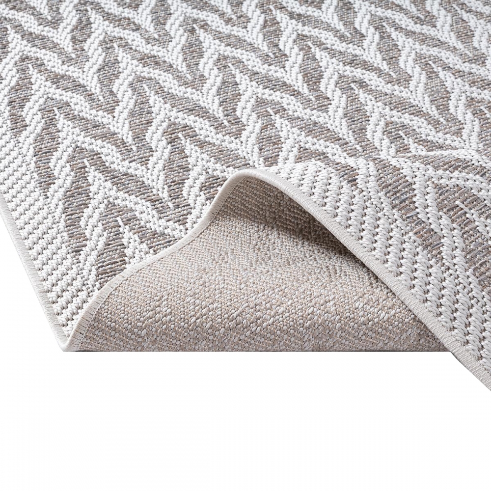 Teppich Beige Creme für In- & Outdoor strapazierfähig pflegeleicht modern
