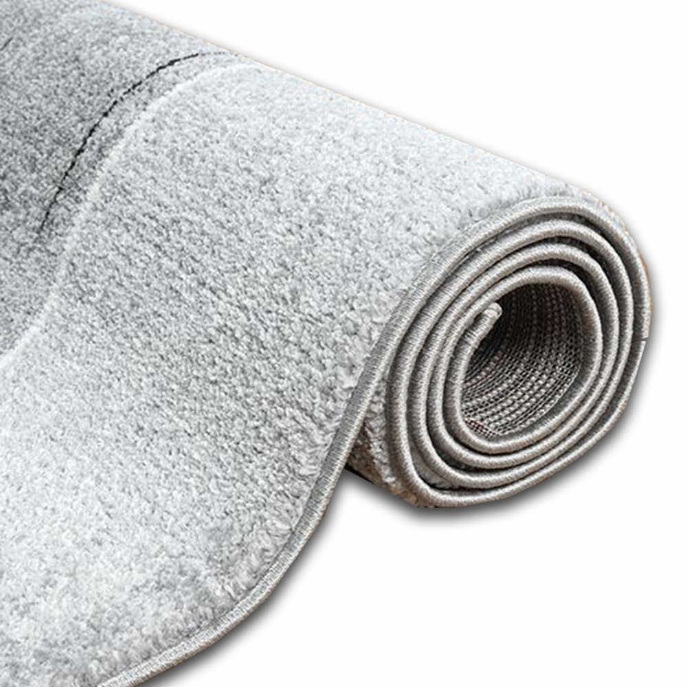 Moderner Teppich mit grafischem Muster in Beige, Grau und Creme – Eleganter Blickfang für jeden Raum
