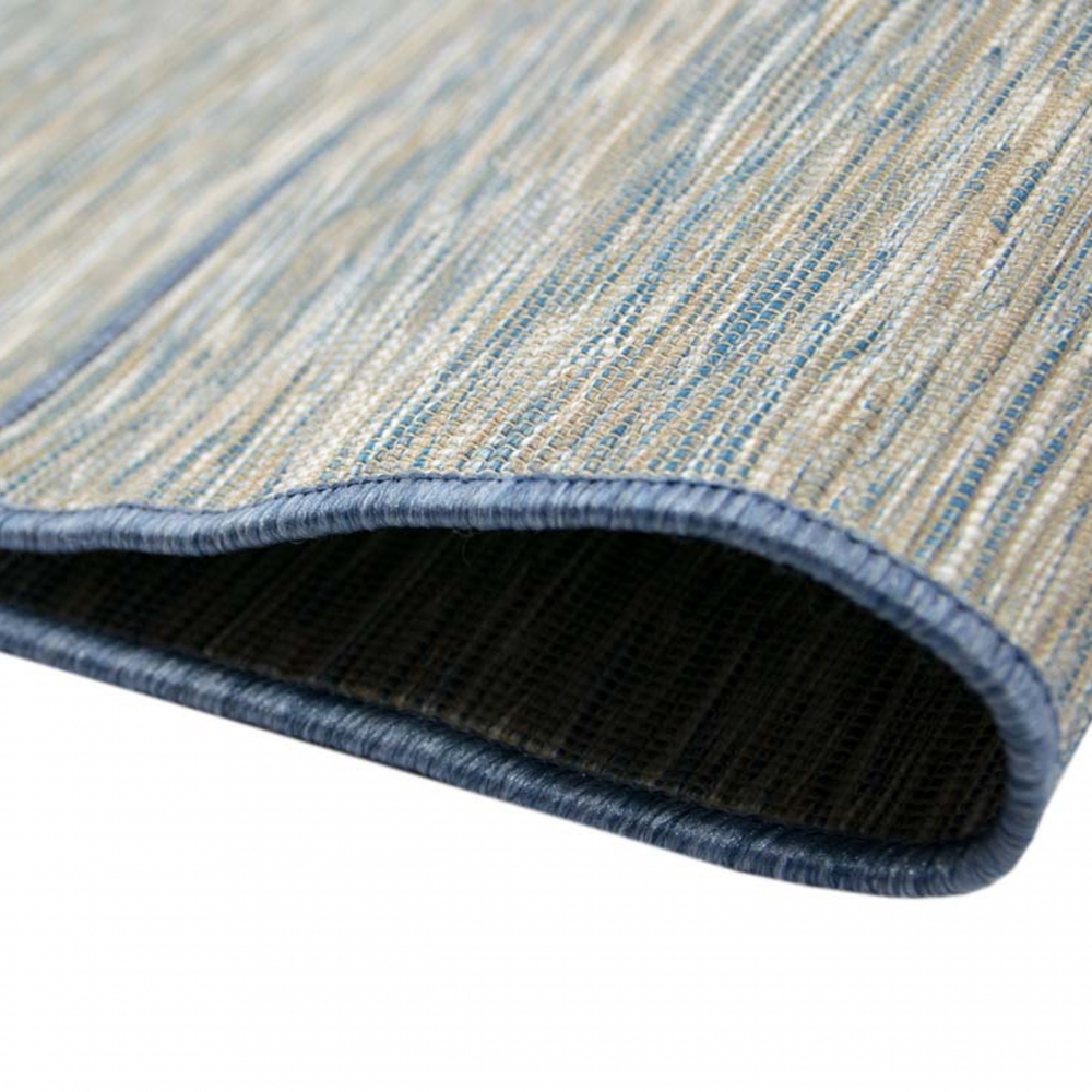 Merlierter In- & Outdoor Teppich beidseitig verwendbar mit Sisaloptik in Blau