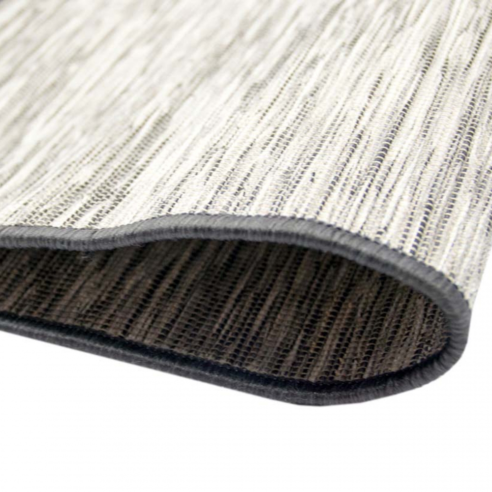 Teppich Modern Flachgewebe Küchenteppich Indoor Teppich Outdoor Teppich beidseitig nutzbar Farbe Anthrazit