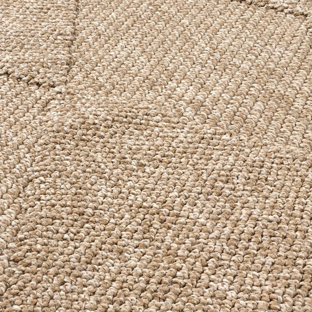 Teppich In- und Outdoor mit Jute-Optik vielseitig einsetzbar in Beige/Braun