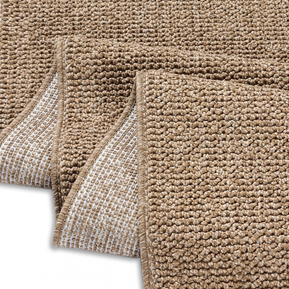 Teppich mit Jute-Optik für Innen- und Außenbereiche in Beige