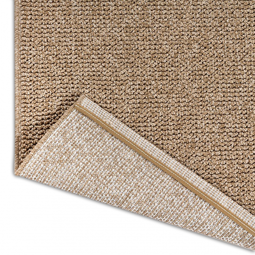 Teppich mit Jute-Optik für Innen- und Außenbereiche in Beige