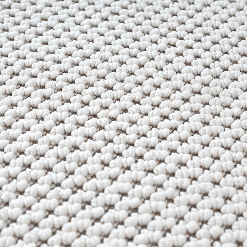 Teppich kurzflor weich pflegeleicht saugrobotergeeignet für Wohnzimmer Esszimmer Schlafzimmer in creme