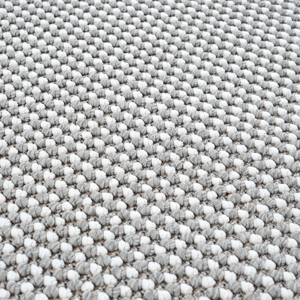 Wohnzimmer Kurzflor Teppich Pflegeleicht mit modernem Design in grau