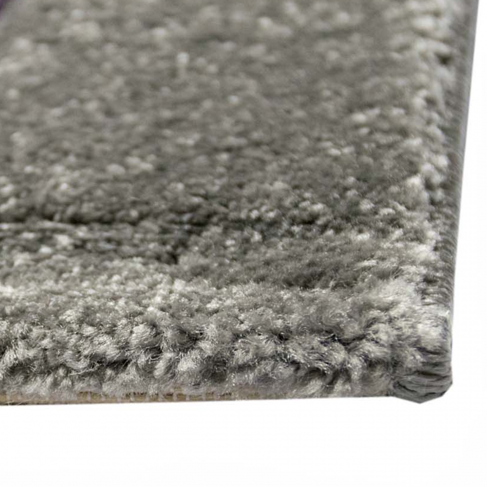 Wellenmuster Designer Teppich in lila grau weiß | pflegeleicht