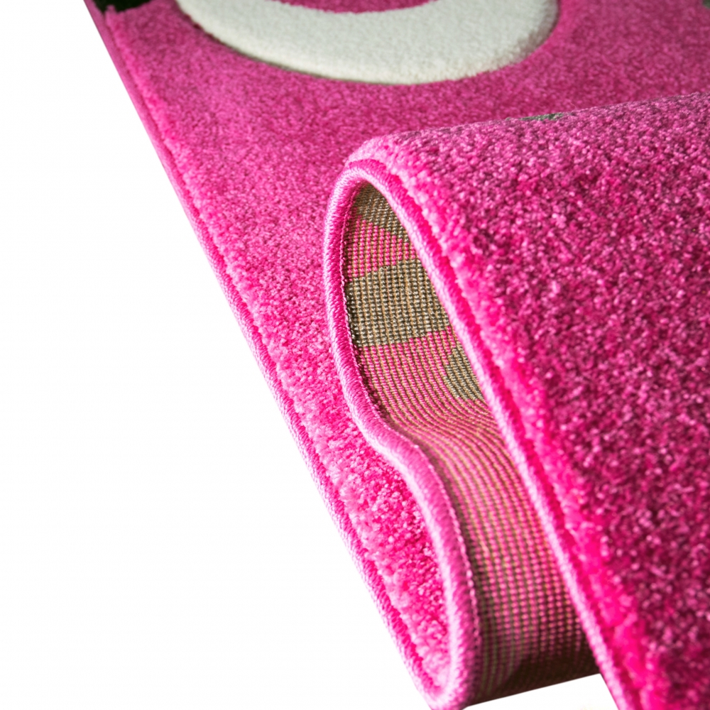Lebhafter Schmetterling-Teppich für Kinderzimmer in pink
