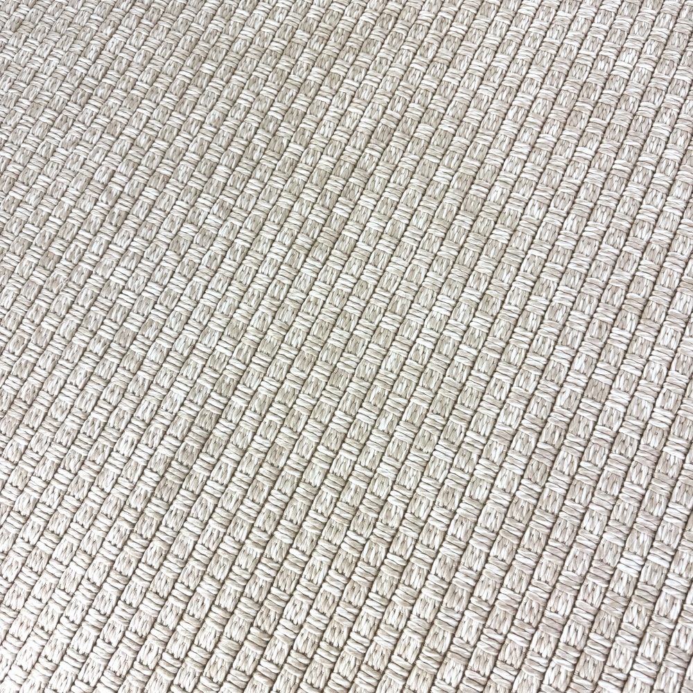 In- & Outdoorteppich Terrasse wetterfest kurzflor einfarbig in beige
