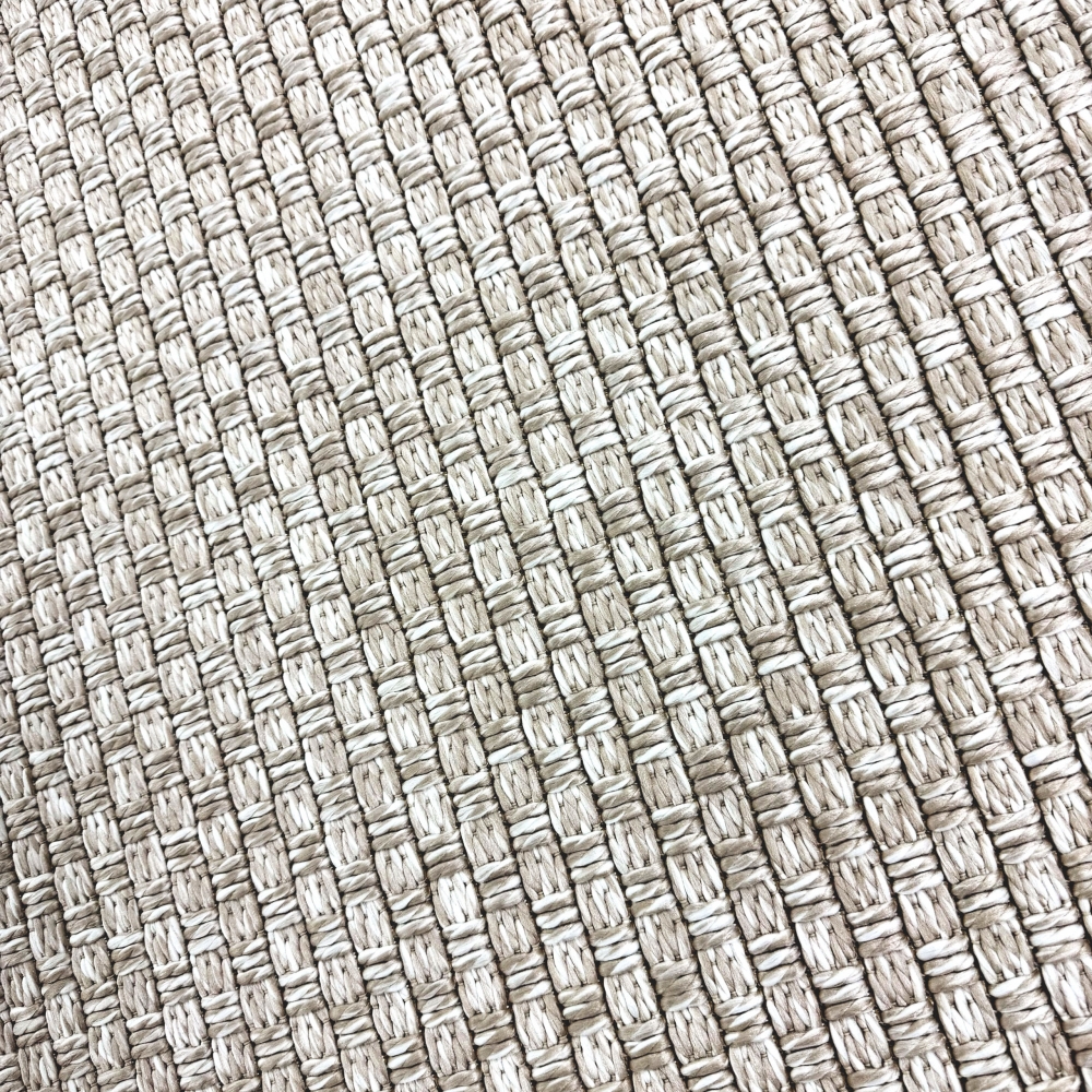 In- & Outdoorteppich Terrasse wetterfest kurzflor einfarbig in beige