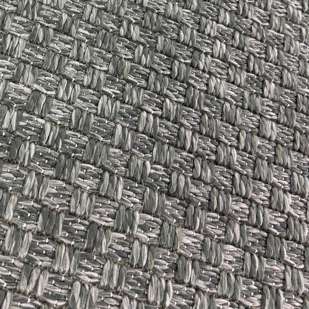 Teppich Grün Flechtoptik Strapazierfähig Indoor Outdoor